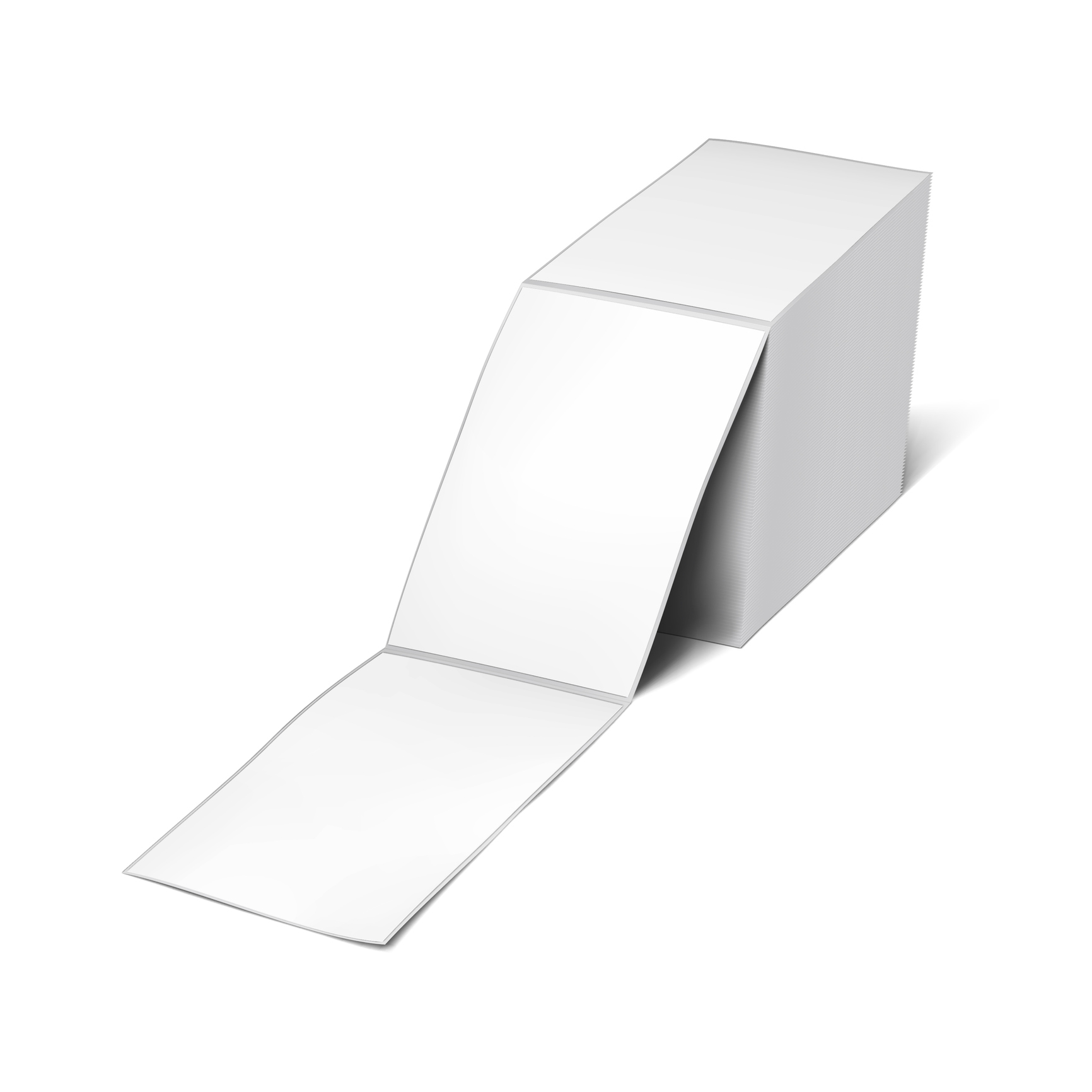 Direct Thermal Fan Fold Labels - 4" x 6"